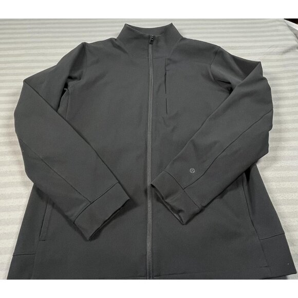 Lululemon Jacket Mens XL 2022 Black Full Zip Athletic Stretch Softshell Pockets - Picture 2 of 6